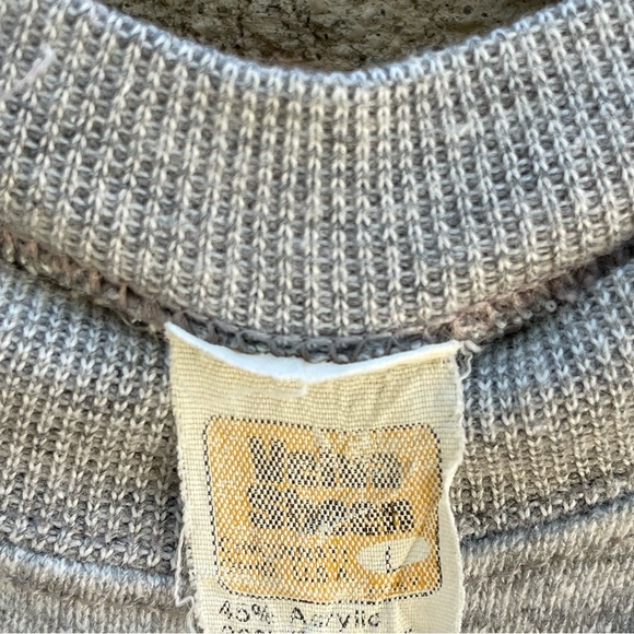 Vintage Belva Sheen 80s USC Crewneck Sweatshirt Men Size L Gray Gear Made In USA - Picture 4 of 6